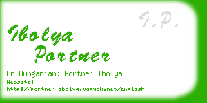 ibolya portner business card